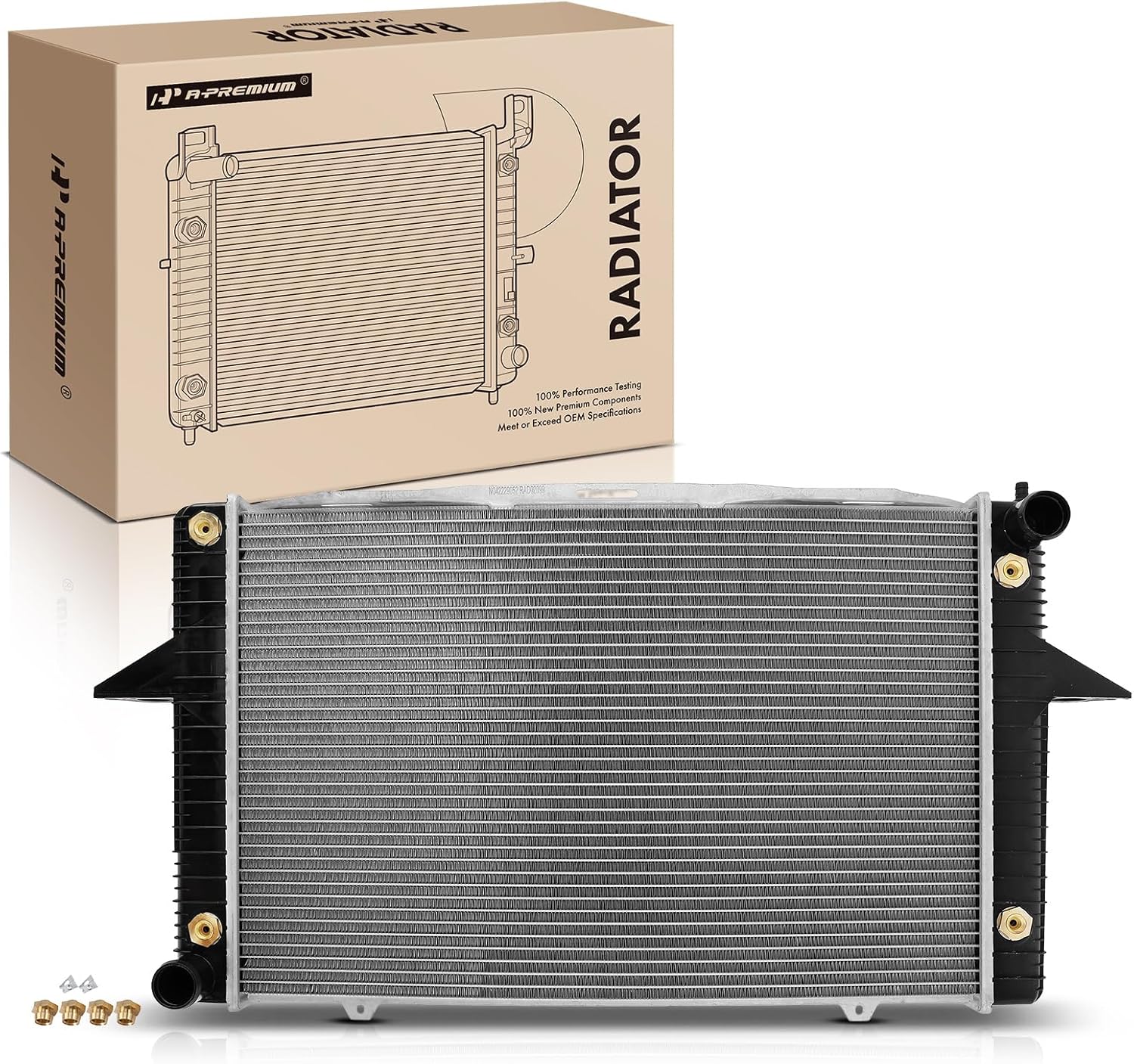 A-Premium Engine Coolant Radiator with Transmission Oil Cooler Compatible with Volvo C70 S70 V70 1998 850 1994-1997, Automatic Transmission, Replace# 86015864, 86025582