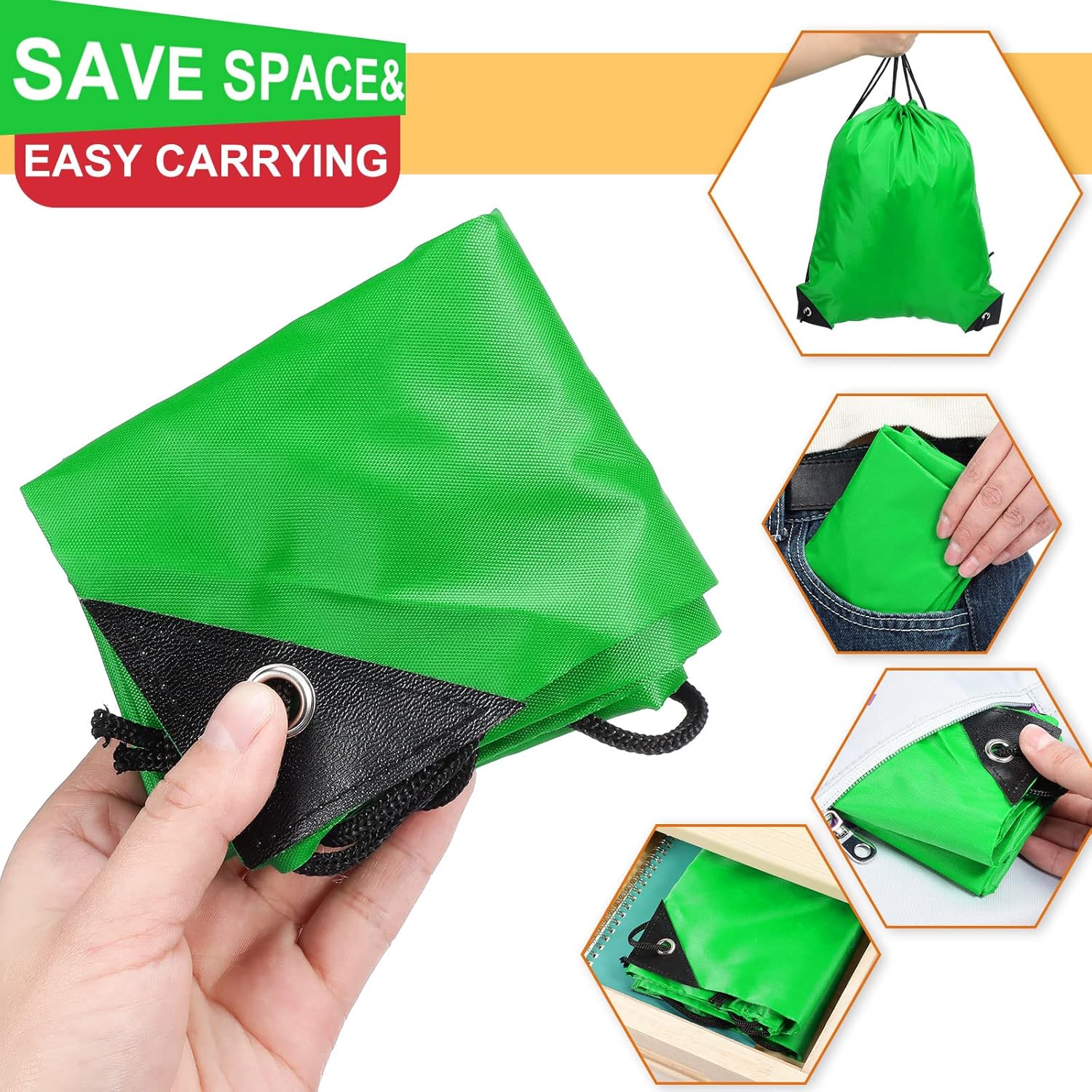 Shappy 100 Pieces Drawstring Backpacks, Waterproof Cinch Bags Large Capacity String Bags Sports Gym Sack for Men Women, Multicolor, Full Size