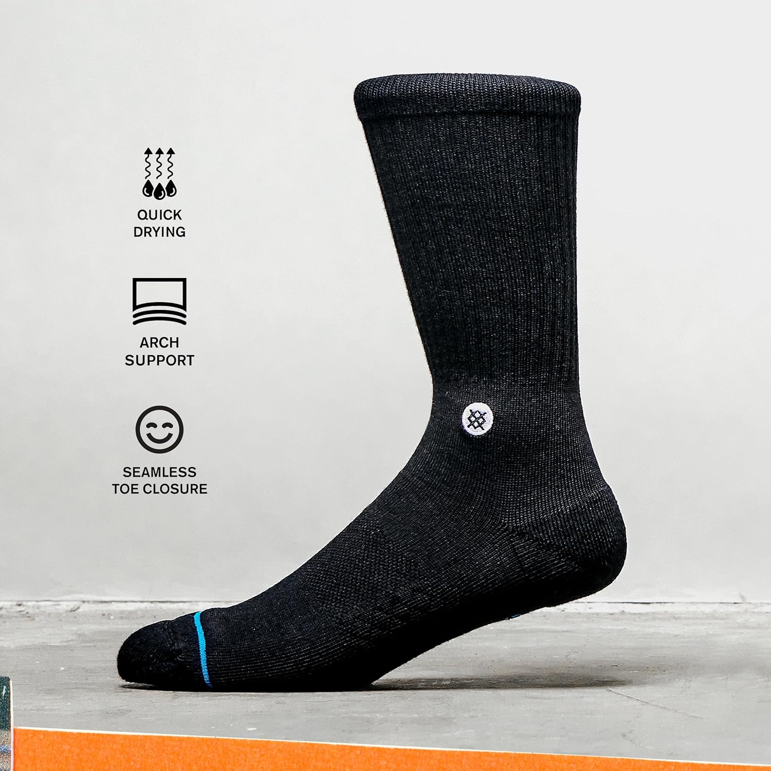 Stance Crew Caliber Socks (Medium, Black) - Image 5