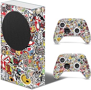 GNG Sticker Bomb Skins Compatible with Xbox Series S Console Decal Vinal Sticker + 2 Controller Set