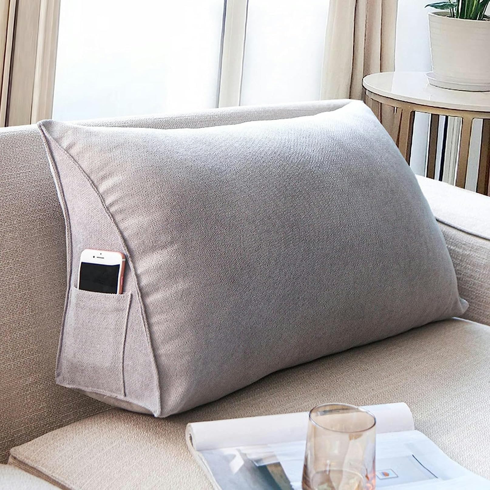 Dossier de tête de lit triangulaire ergonomique anti mal de dos