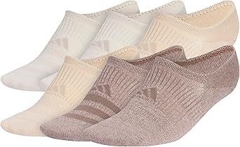adidas Women's Superlite 3.0 6-Pack Super No Show, Athletic Socks, Invisible Ultra Low-Profile, Cushion & Arch Compression