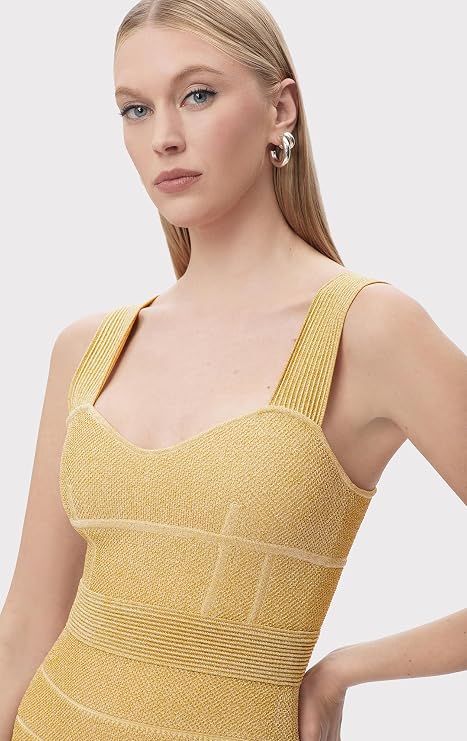 Textured Lurex Sweetheart S/L Gown