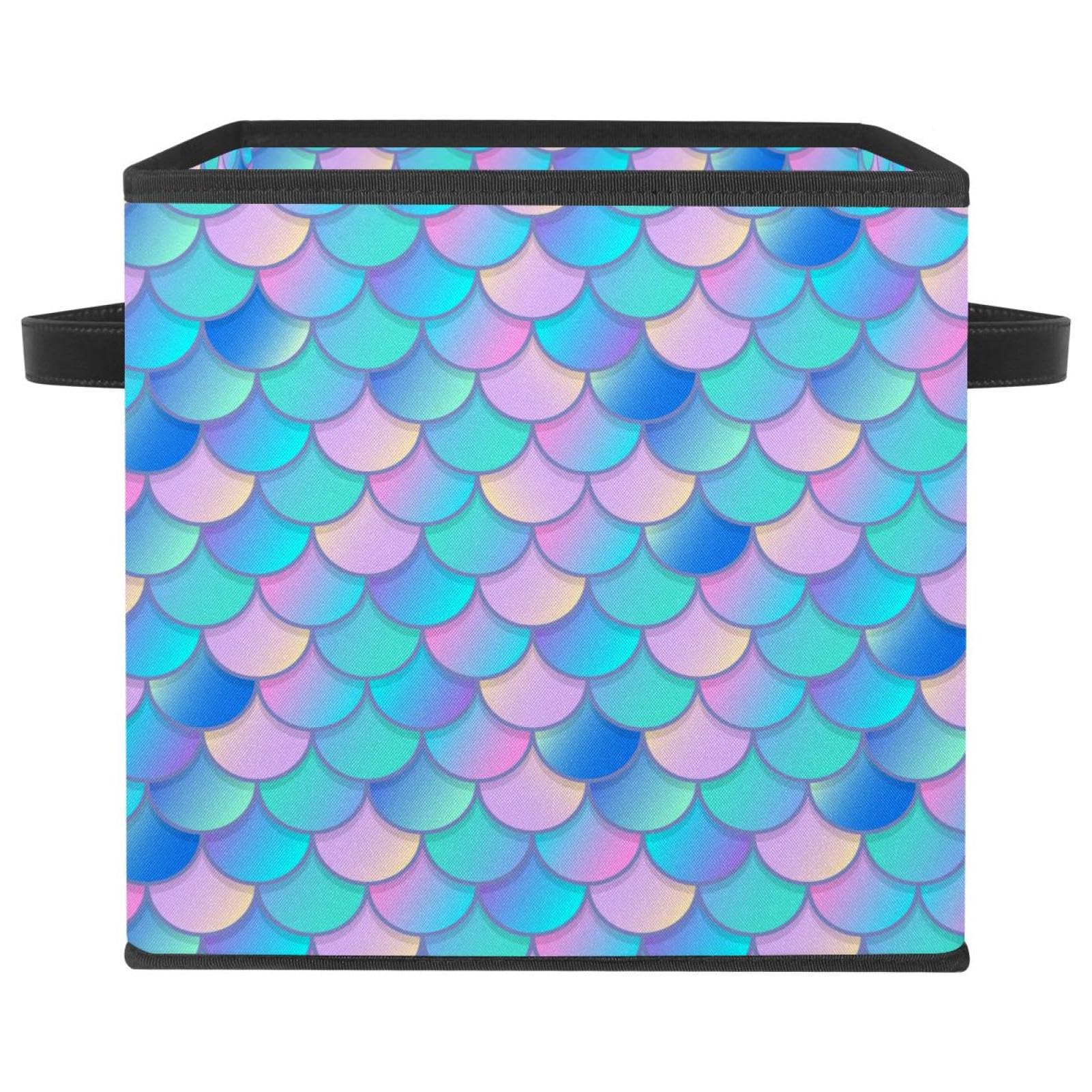 Cube de rangement en tissu aux finitions soignées pour étagère et dressing