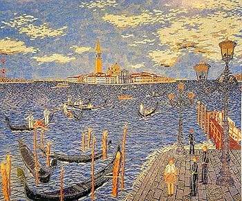 Amazon.co.jp: 山下清◇【ベニスのゴンドラ風景】◇アートプリント◇額