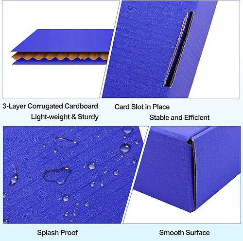 Miniatura 3 de Cajas de envío, paquete de 20 cajas de cartón corrugado azul, cajas de correo reciclables para embalaje de regalos de envío de pequeñas empresas