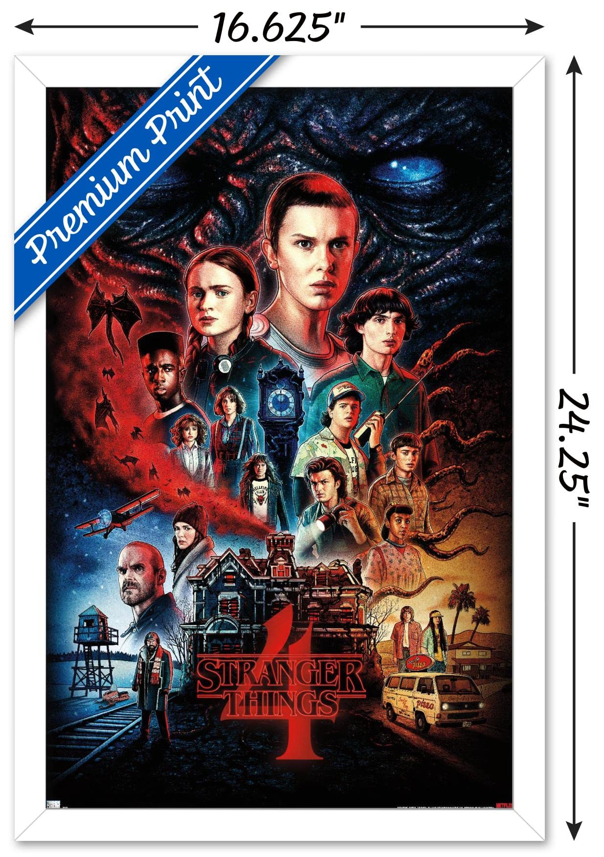 Netflixオリジナルシリーズ『STRANGER THINGS』ポスター。 Amazon.com