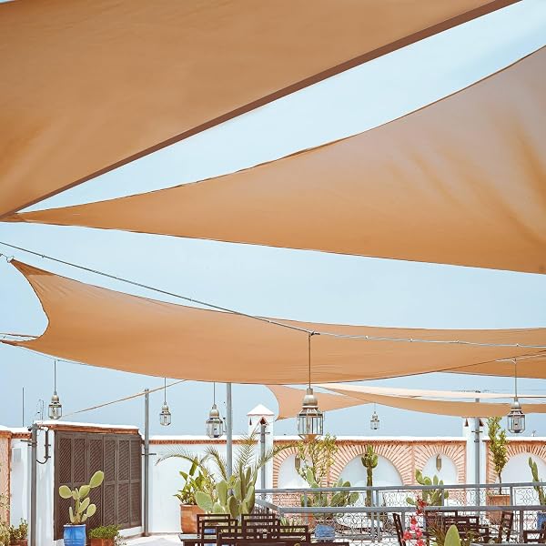 VICLLAX Shade Fabric Sun Shade Cloth with Every 2 FT Grommets