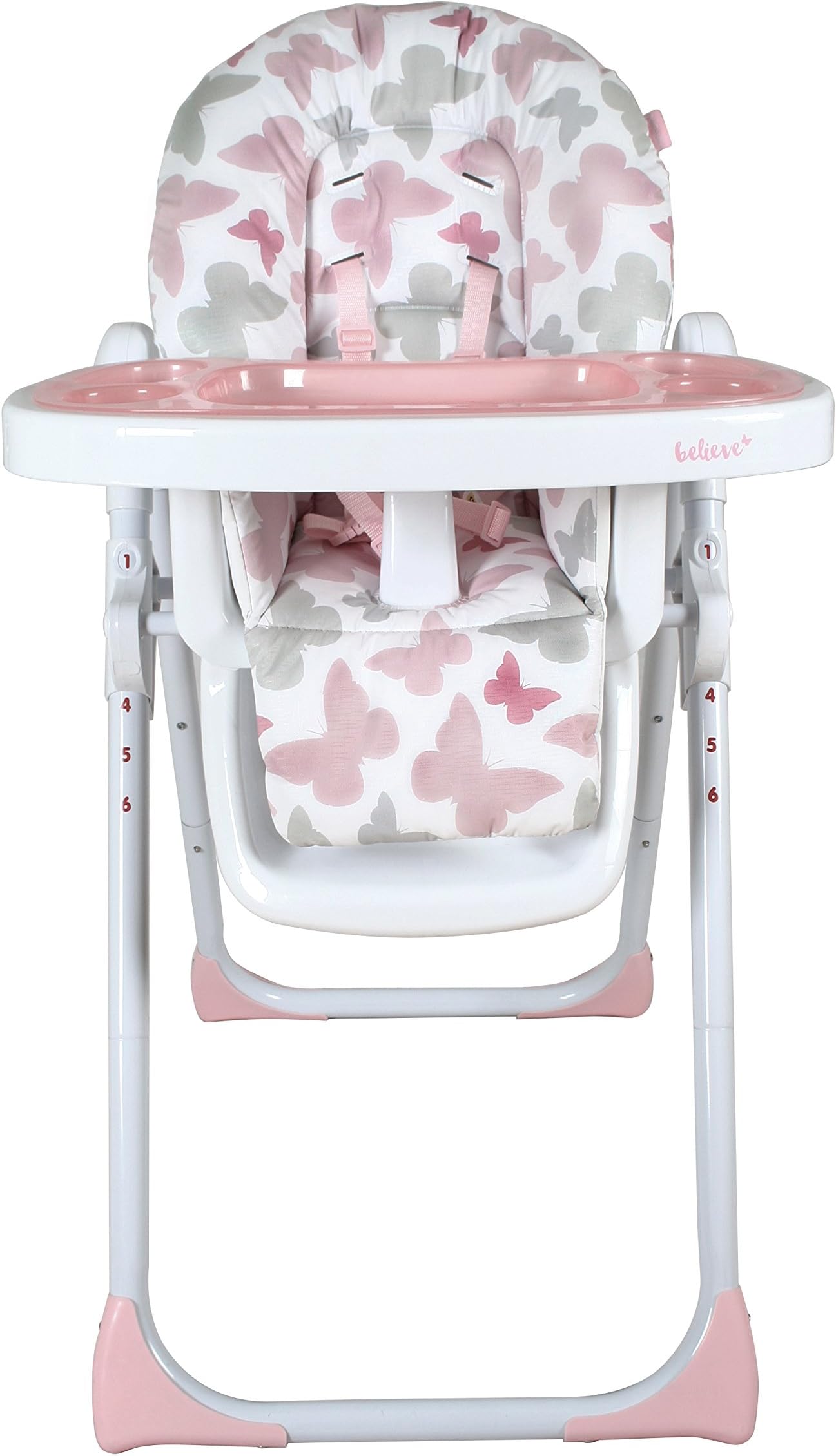 My Babiie Katie Piper MBHC8BU Pink Butterflies Premium Highchair