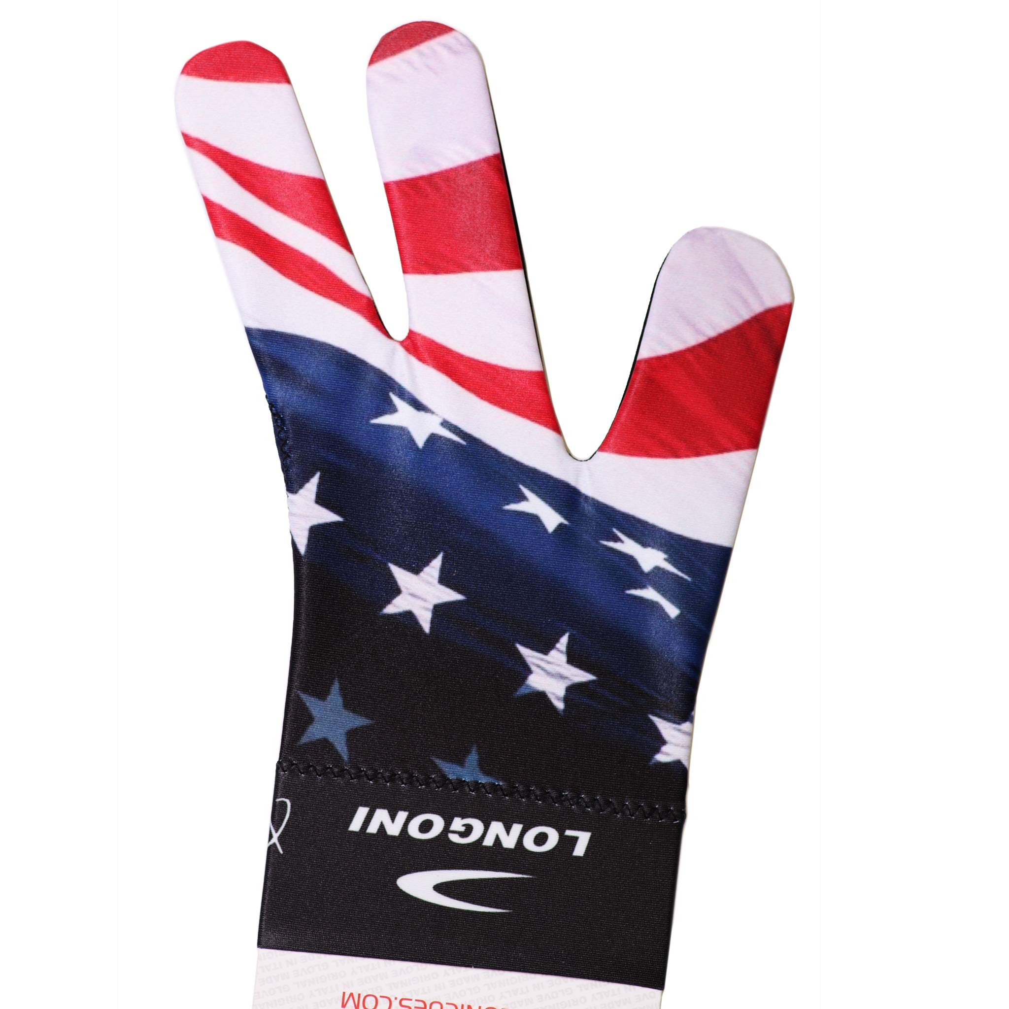 Longoni Guante de billar para taco, bandera de lujo, mano izquierda