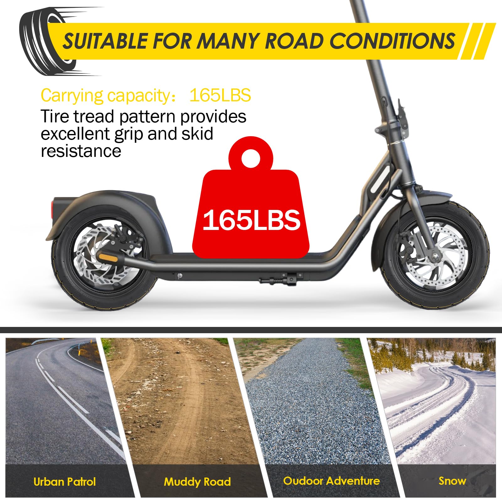Neumático sin cámara de goma autosellante de 9 x 2, neumáticos eléctricos de 9 pulgadas con pegamento vivo reparables para scooters eléctricos/movilidad/patín