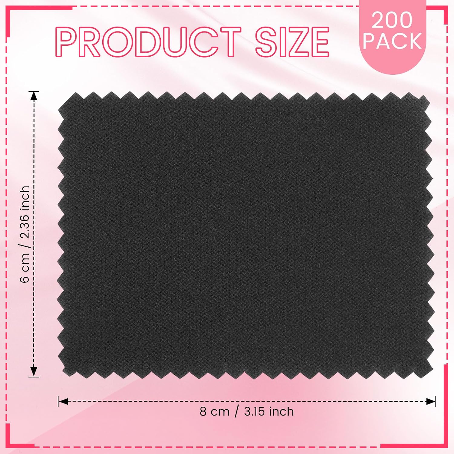 Tatuo 200 Pieces Jewelry Polishing Cloth 2.36 x 3.15 Inch Double-Sided Polishing Cloths Silver Glasses Cleaning Tools for Gold Silver and Platinum Jewelry Watch Coins Glasses(Dark Gray)