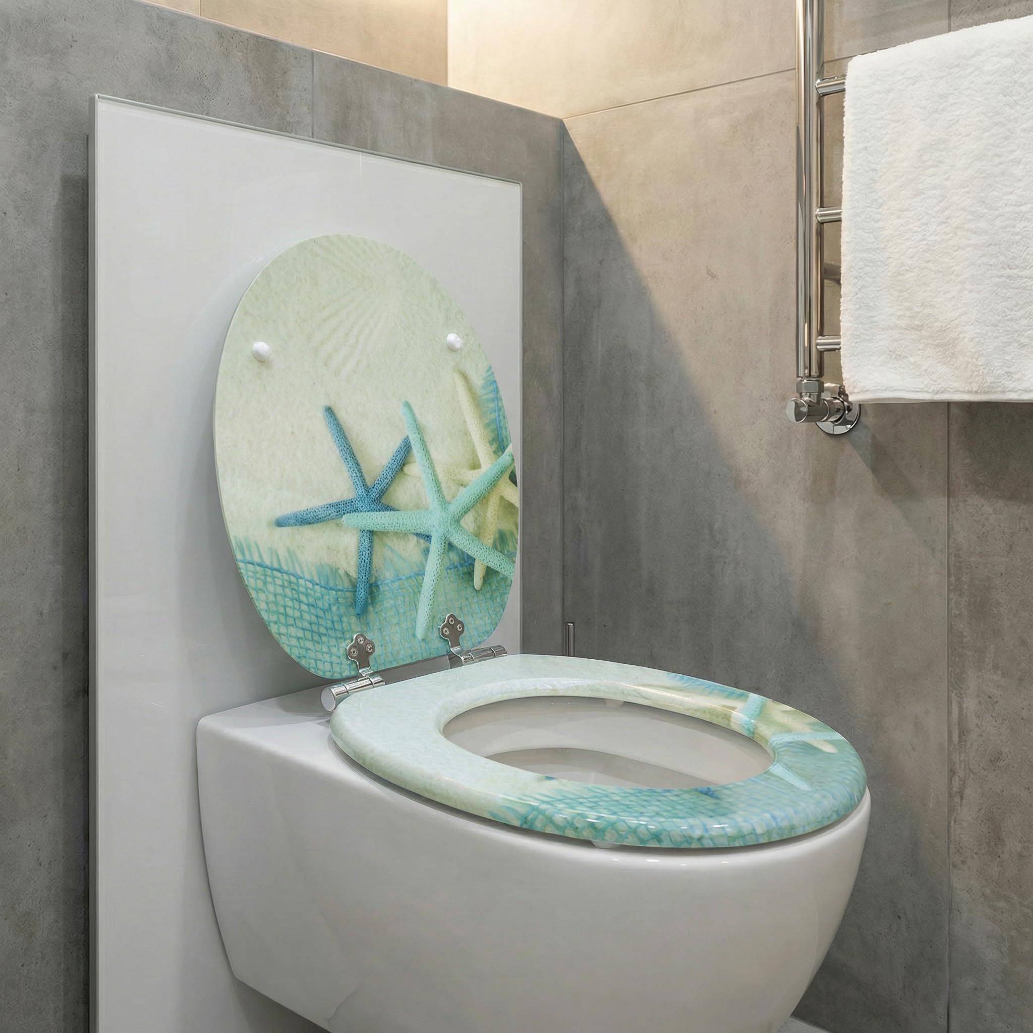 WOLTU - Premium wc-bril toiletbril met softclose - MDF houten kern, so