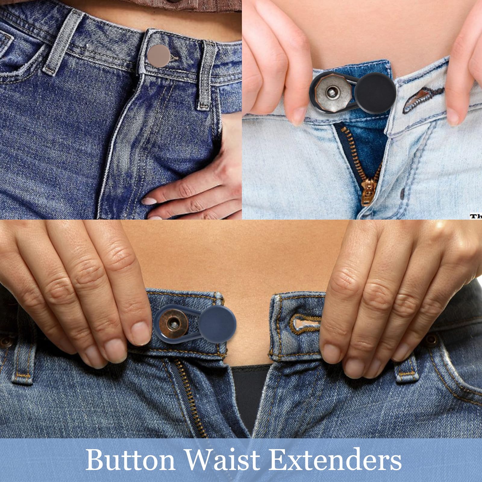 Estensione Pantaloni Uomini Donne Estensori Bottoni Jeans MUNAN - 12 Pezzi Per Allargare Vita 1-3,6cm Soluzione Comfort Vestibilit&agrave;