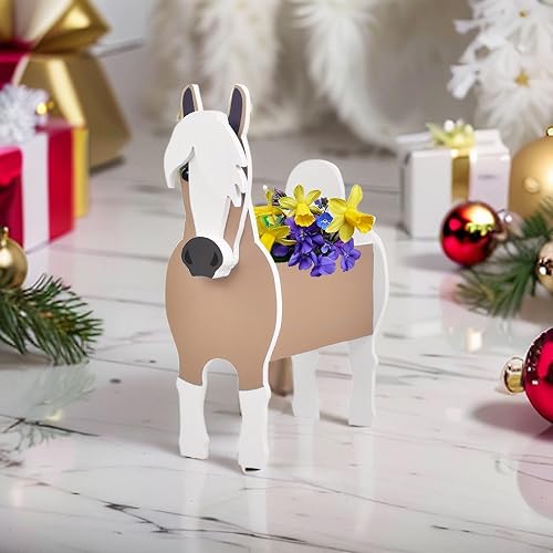 Miniatura 2 de Macetas pequeñas para perros y caballos, maceta con forma de animal, macetas de jardín para suculentas de primera calidad, diseño lindo de perro,