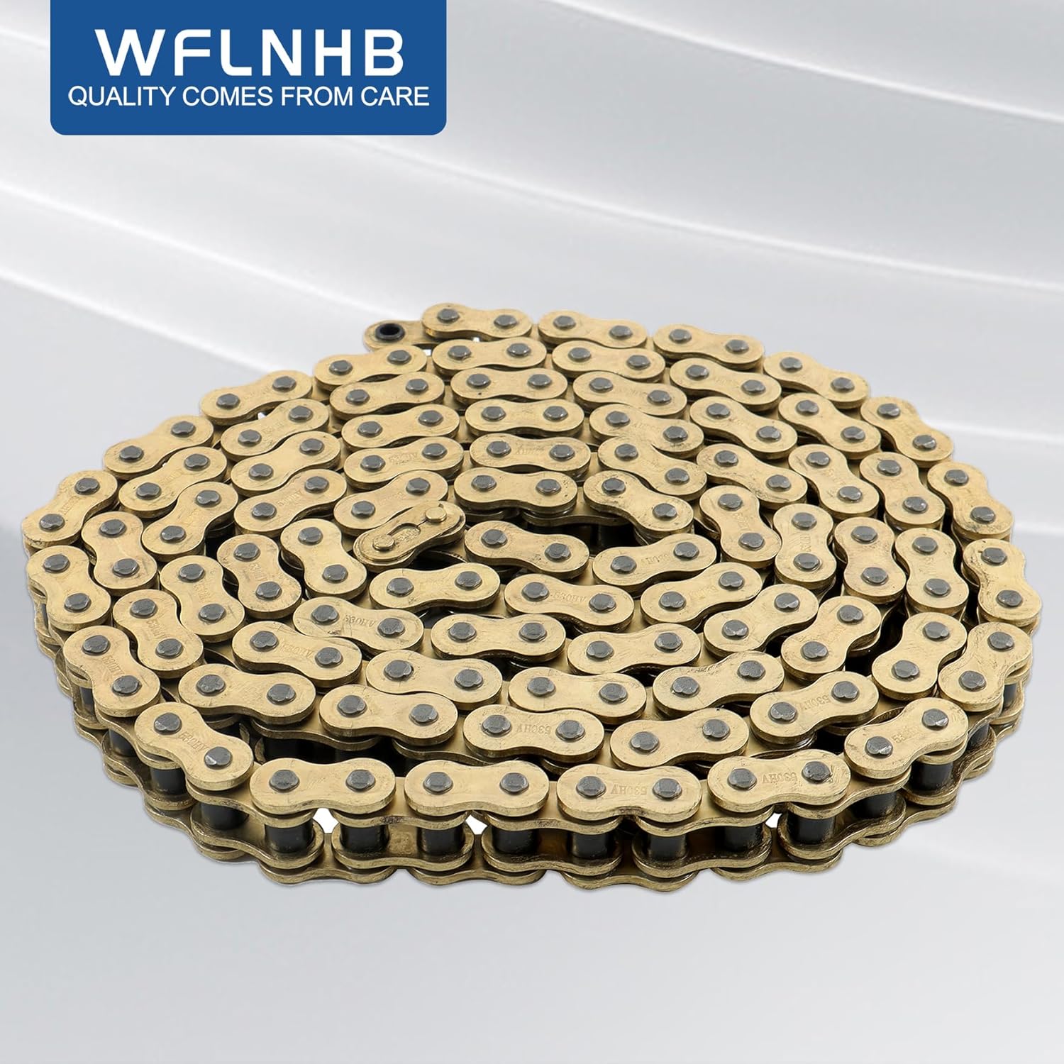 WFLNHB 530x150 O-Ring Drive Chain 530 Pitch 150 Links 9850 pounds Tensile Gold