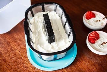 Hatrigo 2-Quart Inner Capacity Greek Yogurt Maker with Extra Fine Mesh Stainless Steel Strainer Basket, BPA-Free Greek Yogurt Strainer (12 x 8 x 6 in)