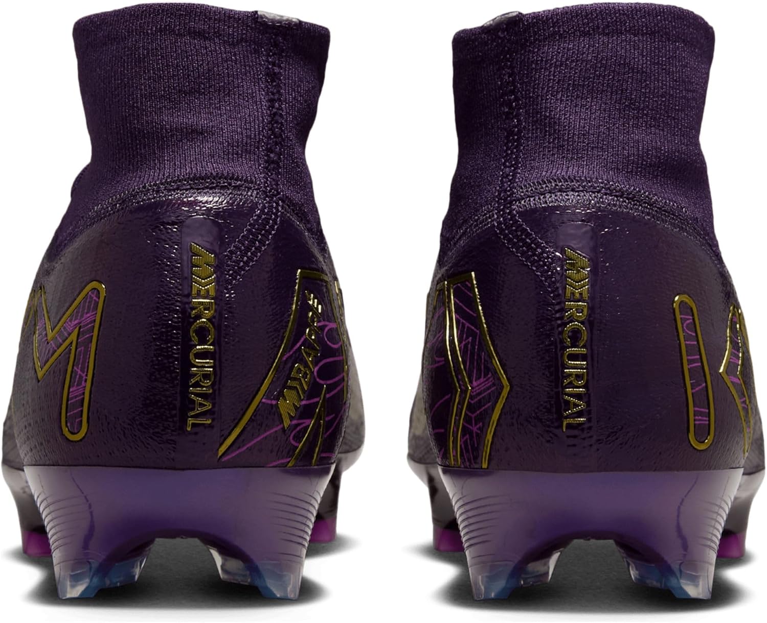 Nike Mercurial Superfly 10 Elite Kylian Mbappe FG High-Top Soccer Cleats (FQ8692-500, Grand Purple/Pale Ivory) Size