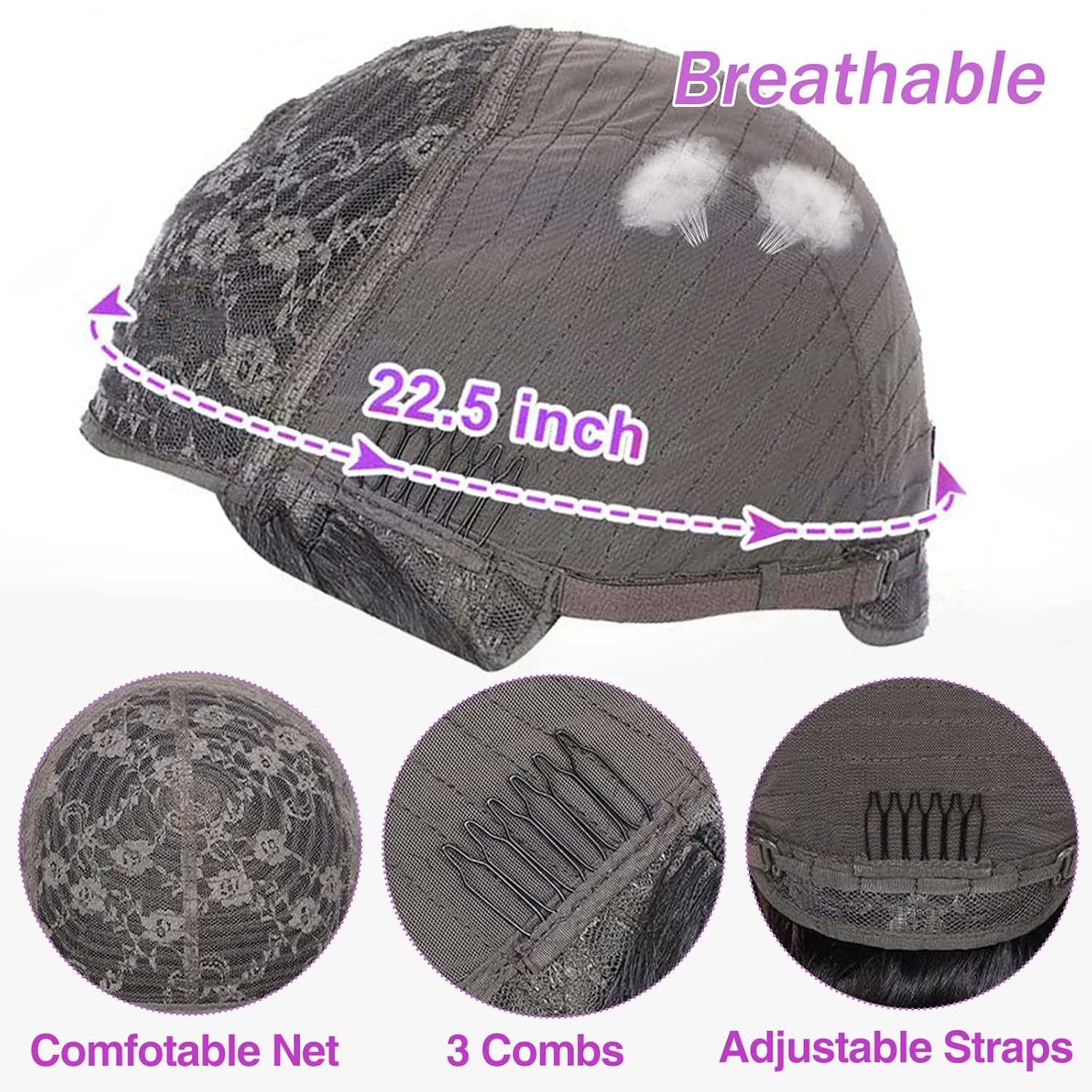 Lativ Straight Wigs with Bangs Human Hair Wigs for Black Women None Lace Front Wigs 150% Density Brazilian Virgin Hair Glueless Machine Made Wig Natural Color(20 Inch, Straight)