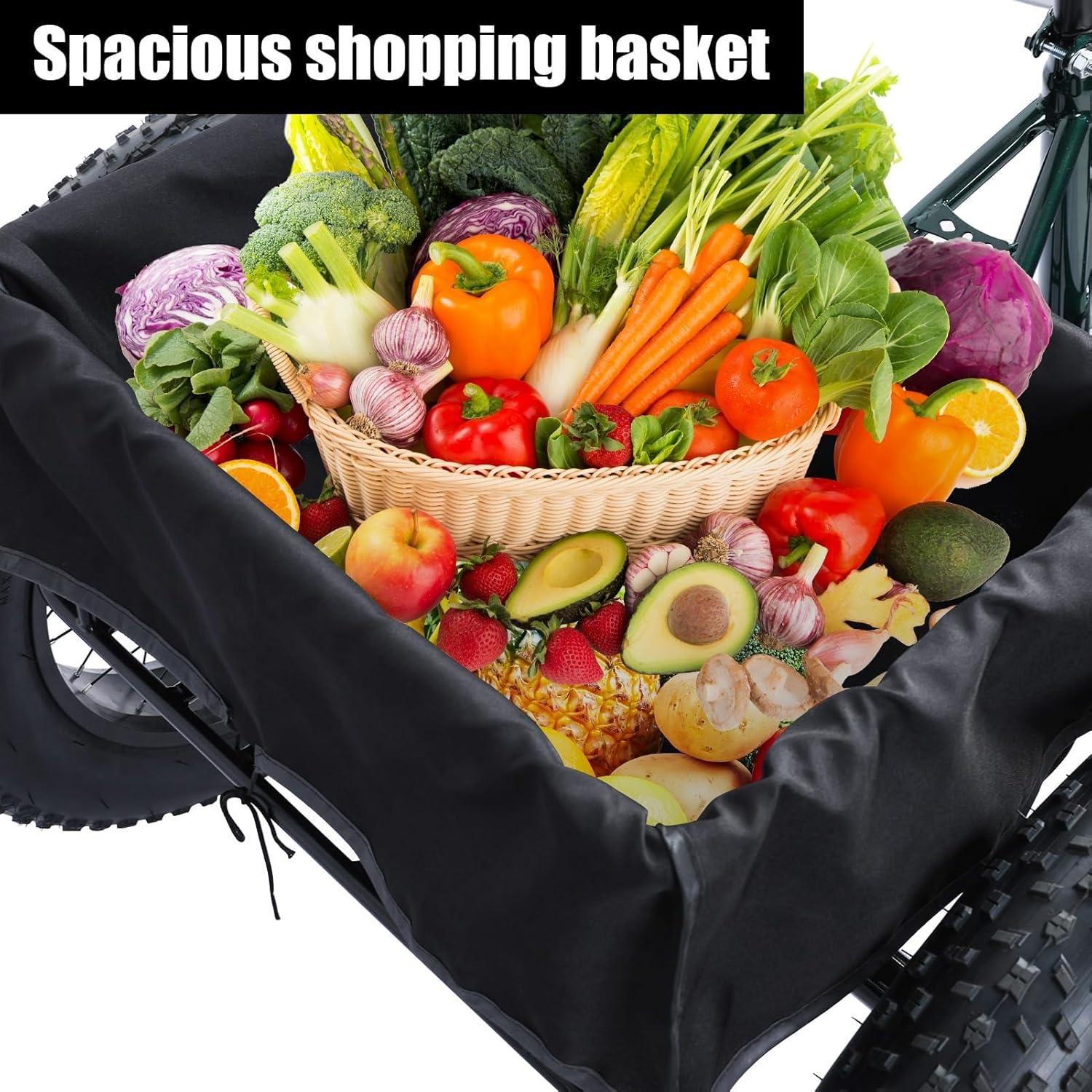 7 Speed Tricycle for Adults - 20 Inch Fat Tire Trike for Adult, 3 Wheel Bikes Load Capacity 450lbs, Adjustable Cruiser Trike for Men Women,with Double Disc Brake, Spacious Shopping Basket