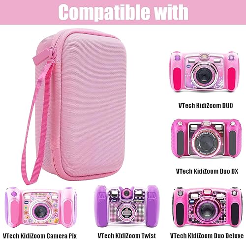 Miniatura 2 de co2CREA Funda rígida de repuesto para cámara VTech Kidizoom DuoDXDeluxeTwistPixPix Plus Selfie (funda rosa)