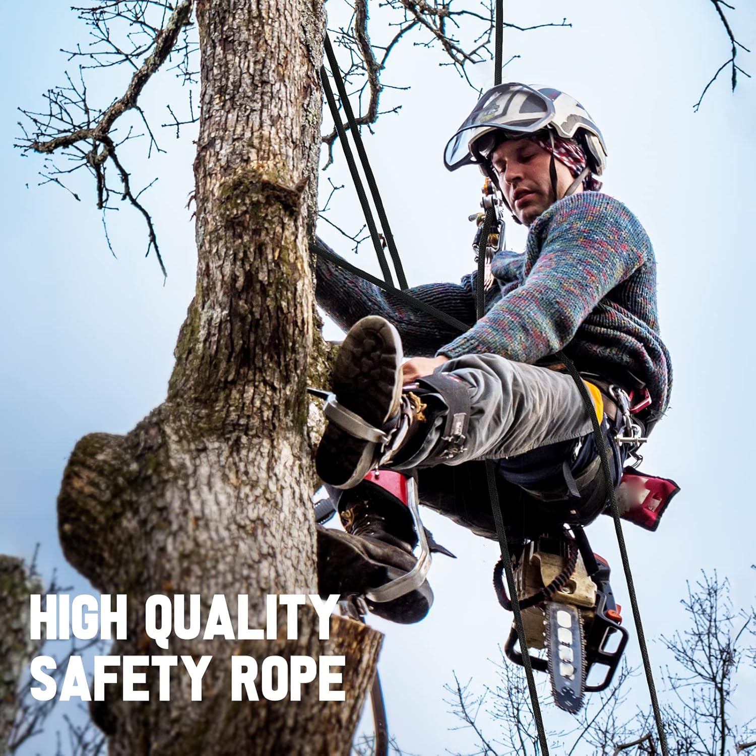 RENRANRING Outdoor Climbing Rope Static Rock Climbing Rope, Escape Rope Ice Climbing Equipment Fire Rescue Parachute Rope… : Sports & Outdoors