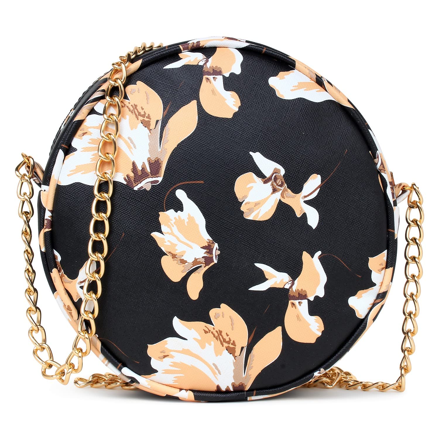 ADISA Women Girls Floral Print Round Sling Bag