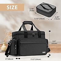 Vista 6 de BAFASO Bolsa de maquillaje grande con 2 bolsas extraíbles y separadores desmontables, bolsa de cosméticos multifuncional para guardar maquillaje