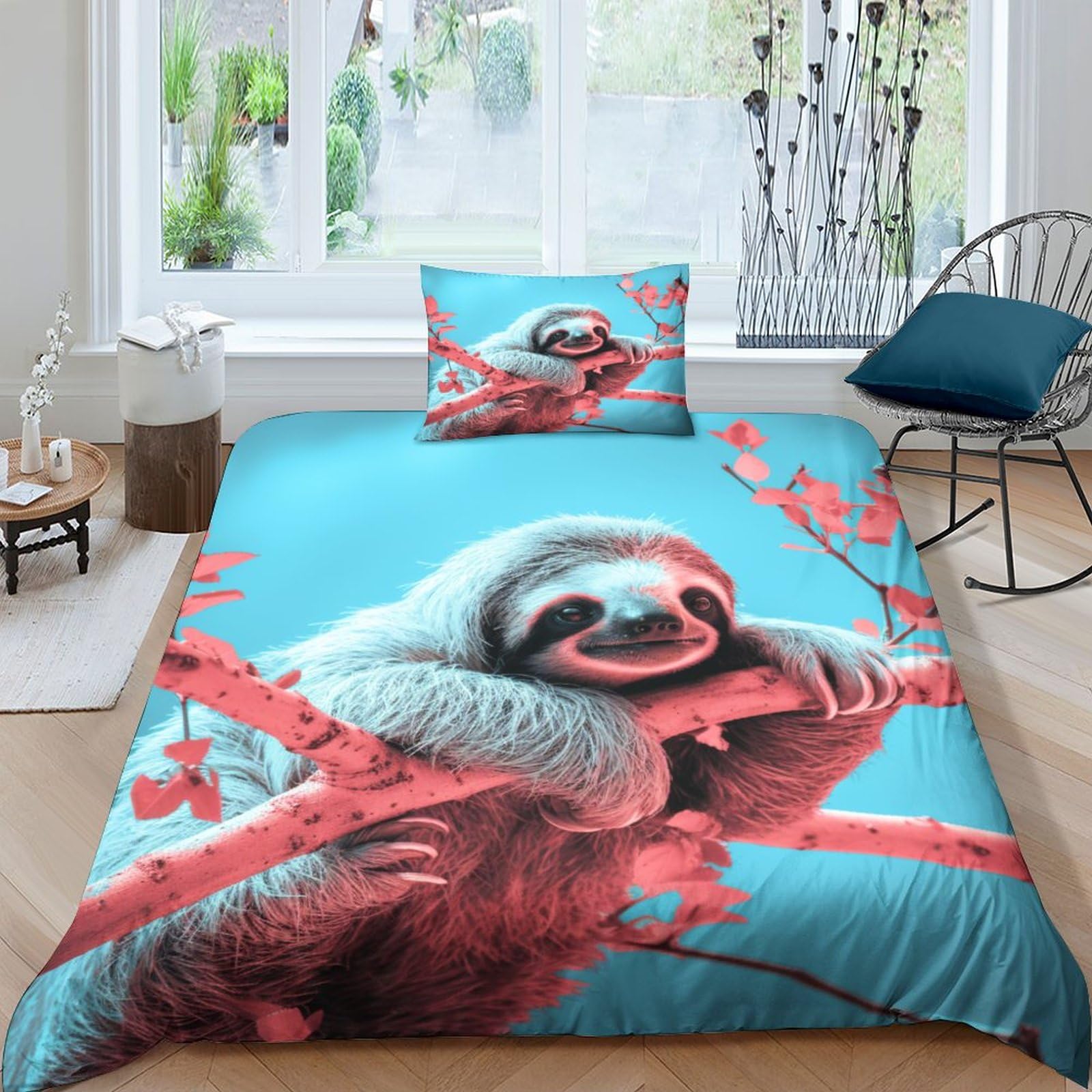 Housse de couette paresseux lit simple anti-plis pour literie enfant