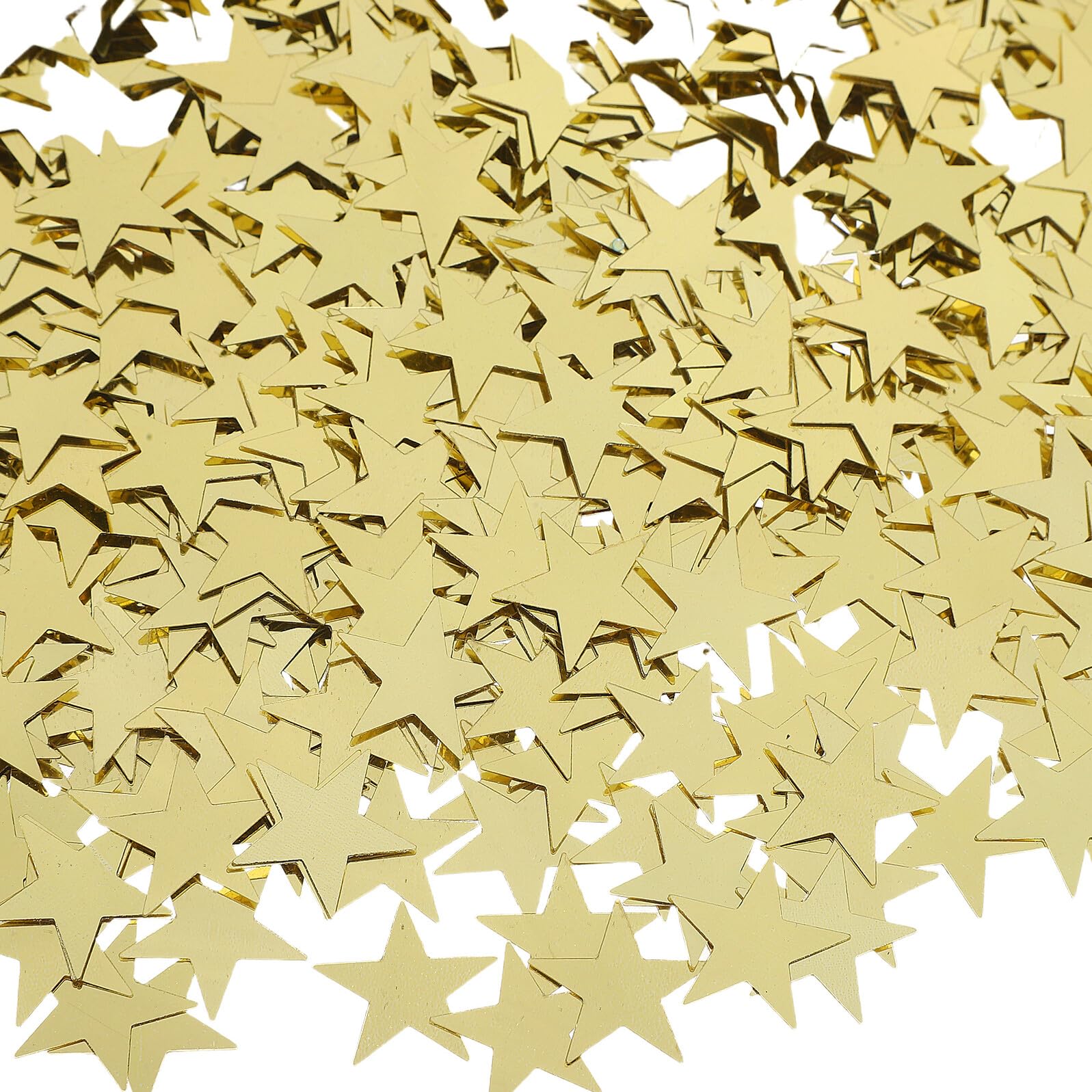 1tasche Goldschimmer-sternenkonfetti Tischdeko für Partys Geburtstage Hochzeiten Weihnachten Schulabschlüsse Jubiläen Sternenformen zum Basteln