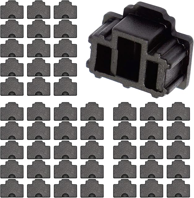 GINTOOYUN RJ45 Anti Dust Cover Cap Ethernet Hub Port Plug Protector By FENGQLONG 50Pcs Black