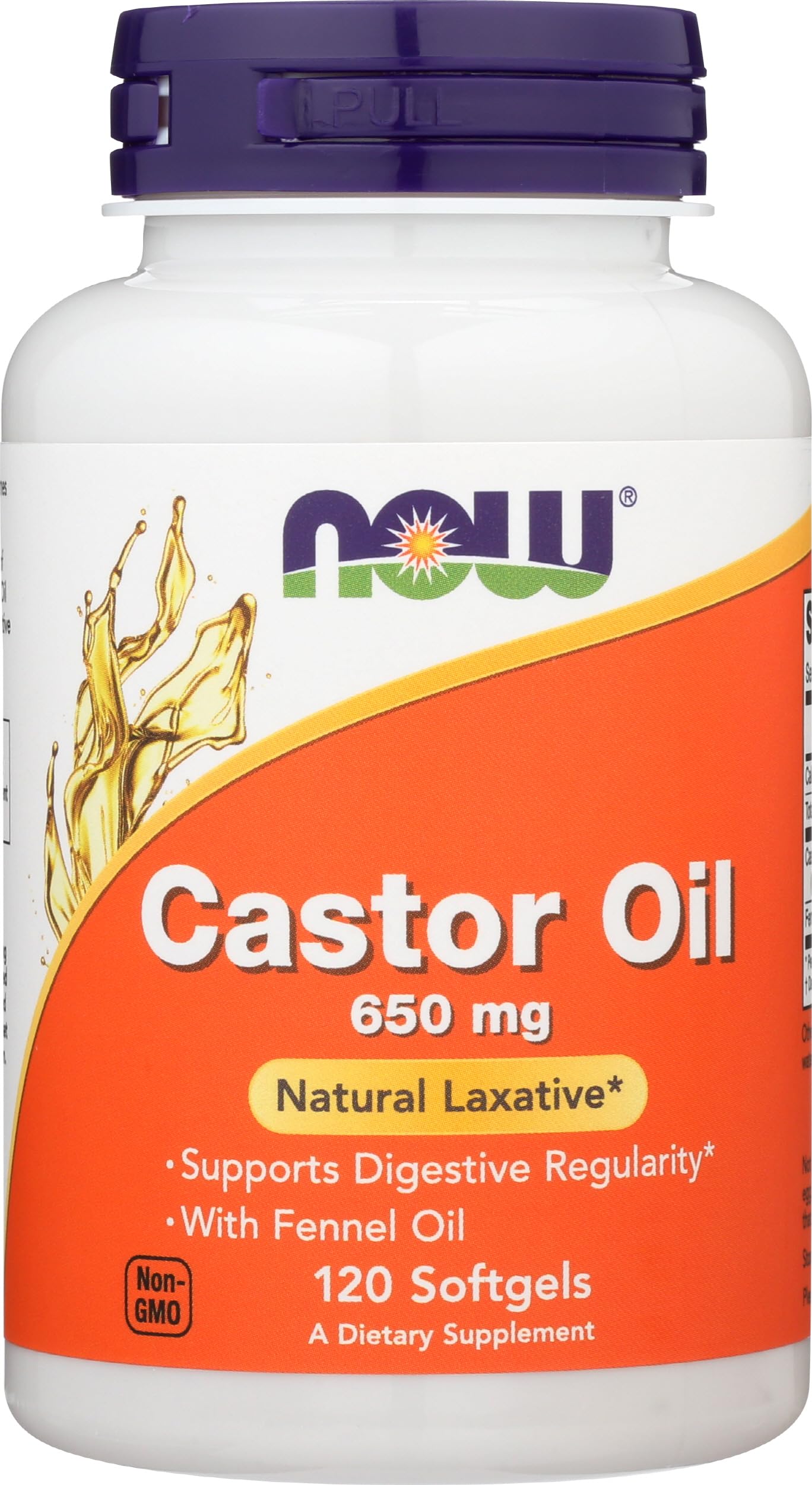 Now Foods Castor Oil, 120 Softgels / 650mg