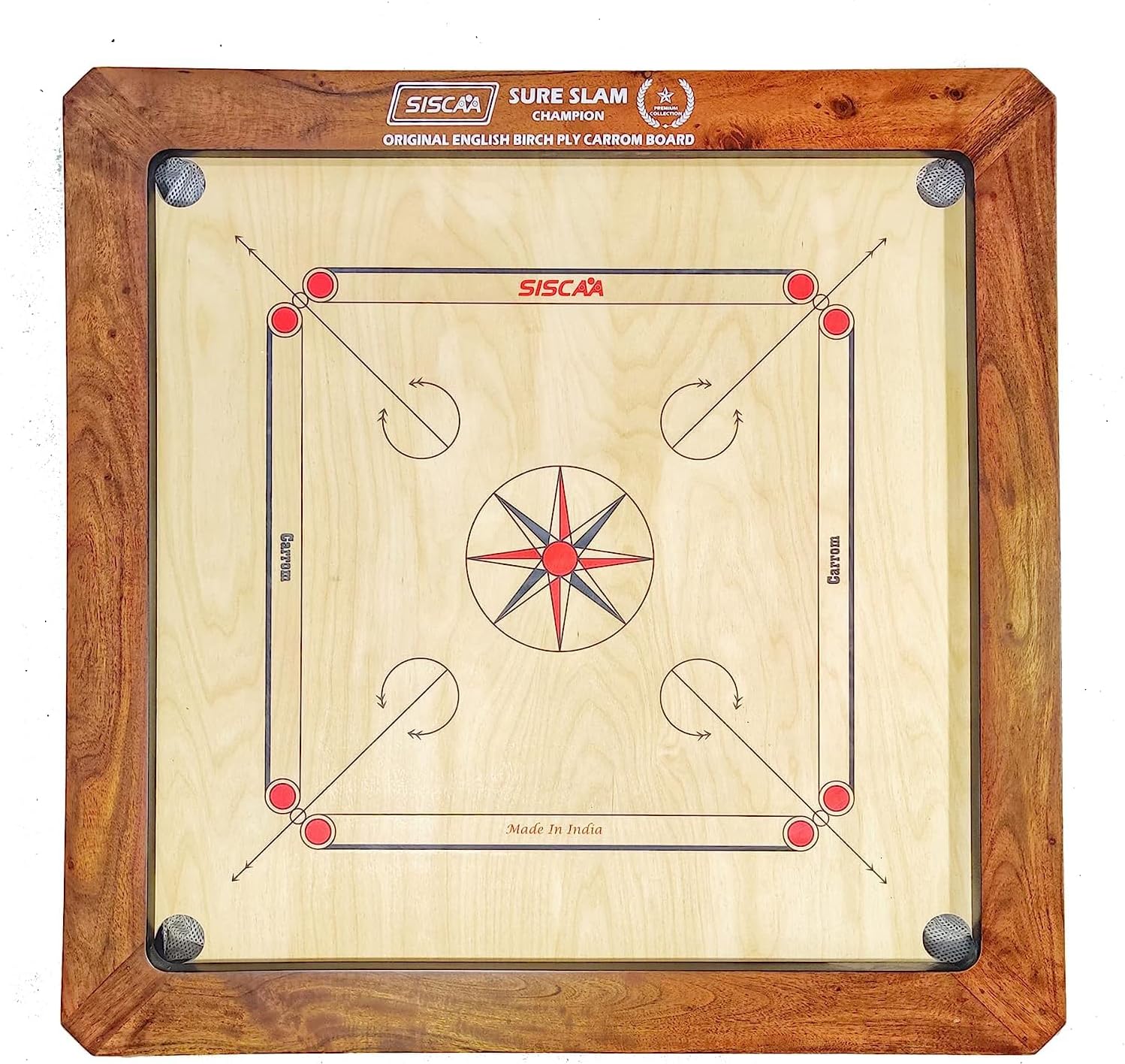 SISCAA Carrom Board Sure SLAM Indoor Board Game Approved by Carrom