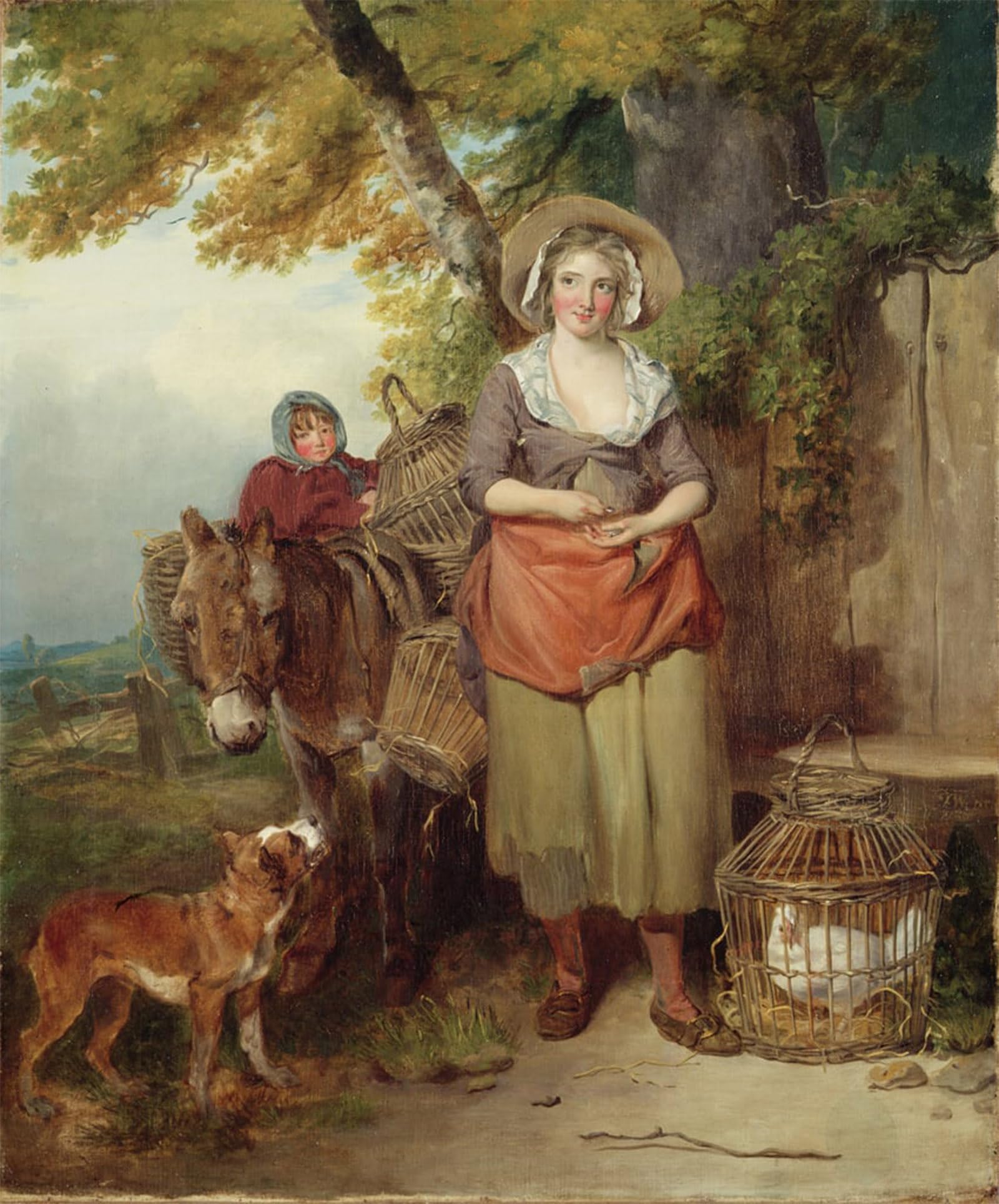 SERENDIPITP Retro Picture Poster Wall Art Pictures Painting the Return From Market by Wheatley Wall Art Canvas Print for Wall Decor 60x90cm