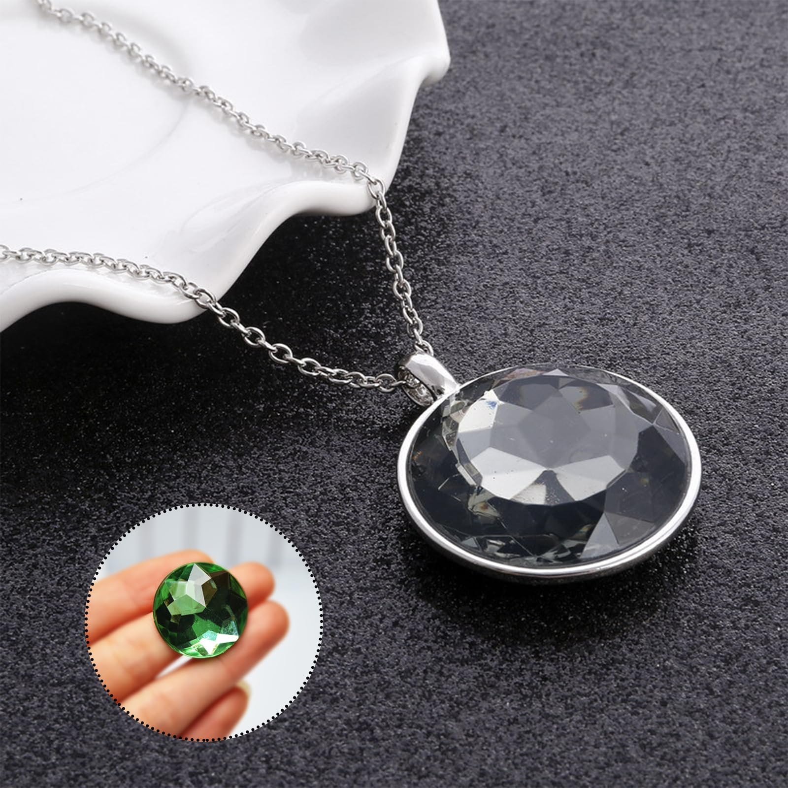 HINZIC 150-Piece 25mm Acrylic Rhinestones - Colorful Flat Back Gems For Crafts & Jewelry Making