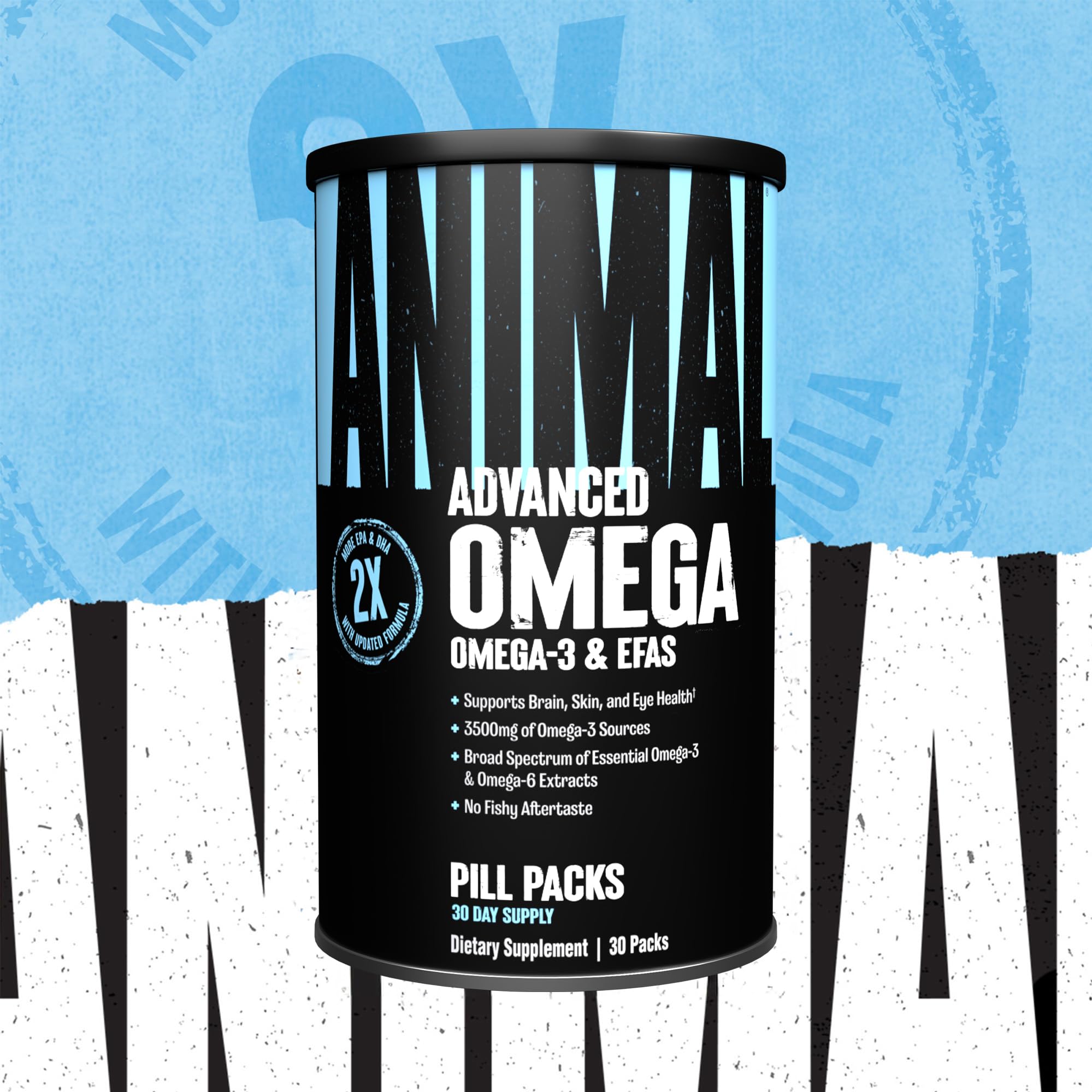 Universal Nutrition ANIMAL OMEGA enthält 10 verschiedene Quellen von Omega3- & Omega-6-Fettsäuren, hochdosierte Fischöl Kapseln mit EPA, DHA & CLA, essentielle Fettsäuren, 30 Tagesportionen
