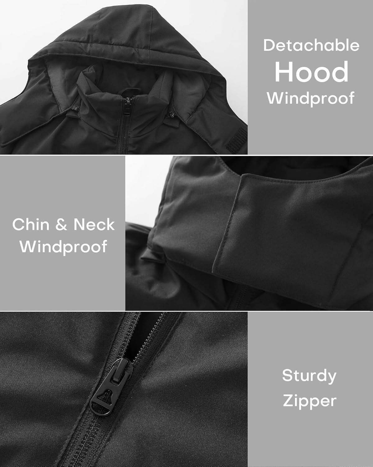 wantdo Boys Winter Coat Waterproof windbreaker Snow Ski Jacket Warm Thick Rain Jacket Kids Coats with Removable Hood - Image 6