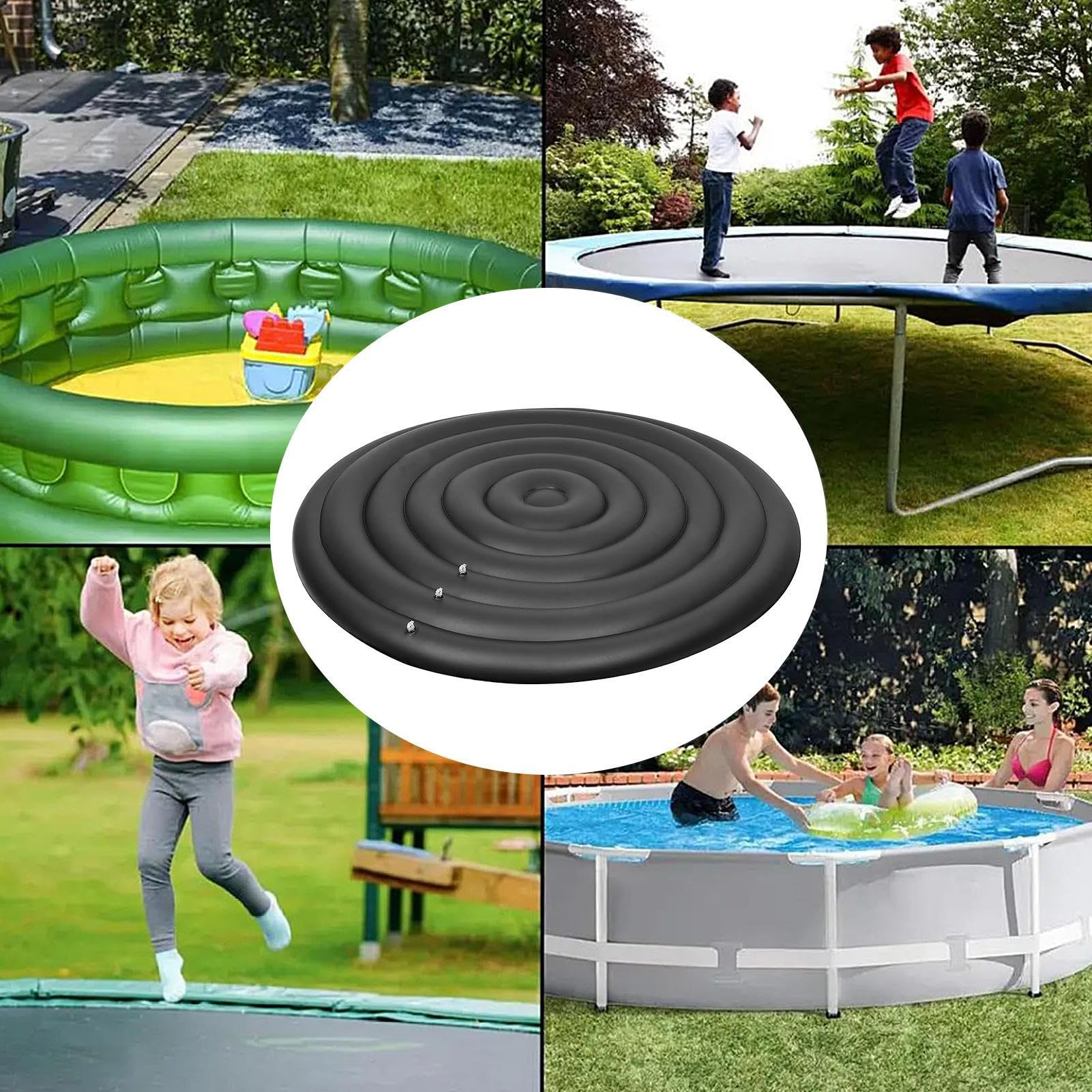 Couvercle Gonflable Rond pour Spa, Couverture Spa Économie d'Énergie, 128/158/180 cm 3 Tailles Couvercle Gonflable Réglable avec 3 Valves, Bâche Thermique de Bain À Remous Gonflable
