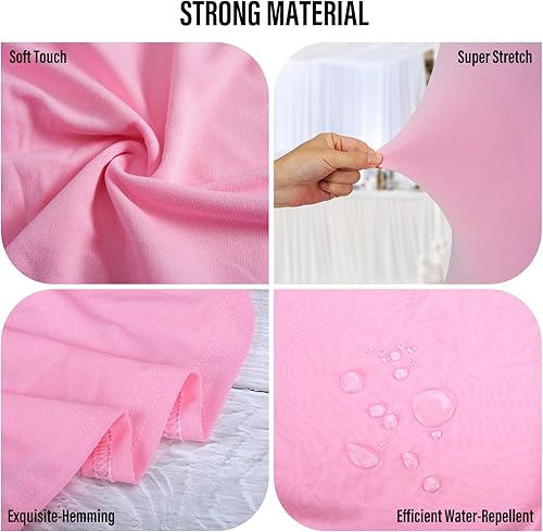 Miniatura 5 de LEBENGURU Fundas para sillas plegables de elastano, 12 fundas elásticas de poliéster mejoradas, protector universal elástico para sillas para bodas,