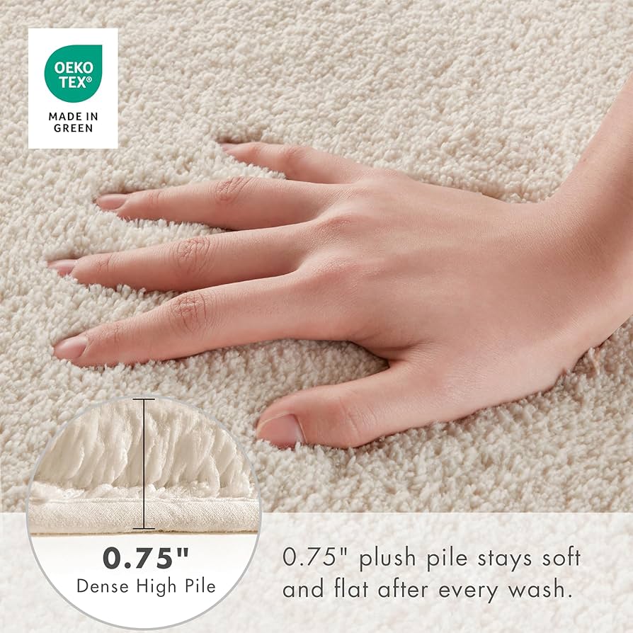 VAMPS ラグ VAMPS ラグ VCNY Home Scallop Taupe Cotton Bath Rug, 20 in. x