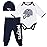 Gerber NFL New England Patriots 3 Pack Bodysuit Footed Pant and Cap Registry Gift Set, Blue/White New England Patriots, 0-3M