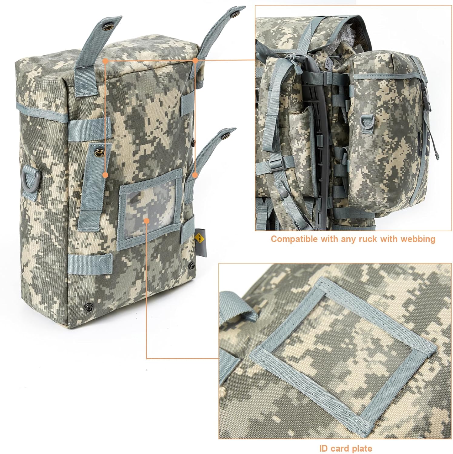 MT 2Pcs US Military MOLLE Sustainment Pouch, Army Utility Pouch