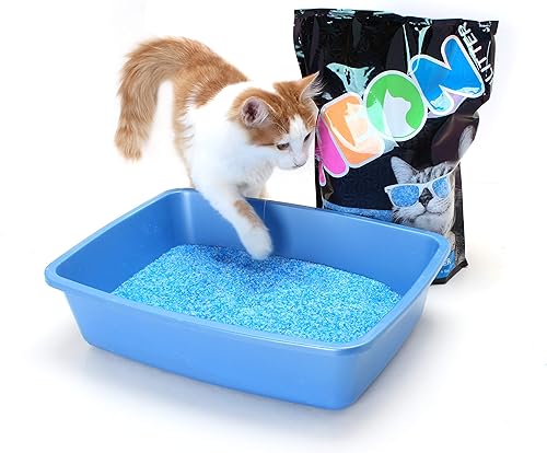 Miniatura 4 de NEON Arena para gatos de gel de sílice aglutinante, color azul