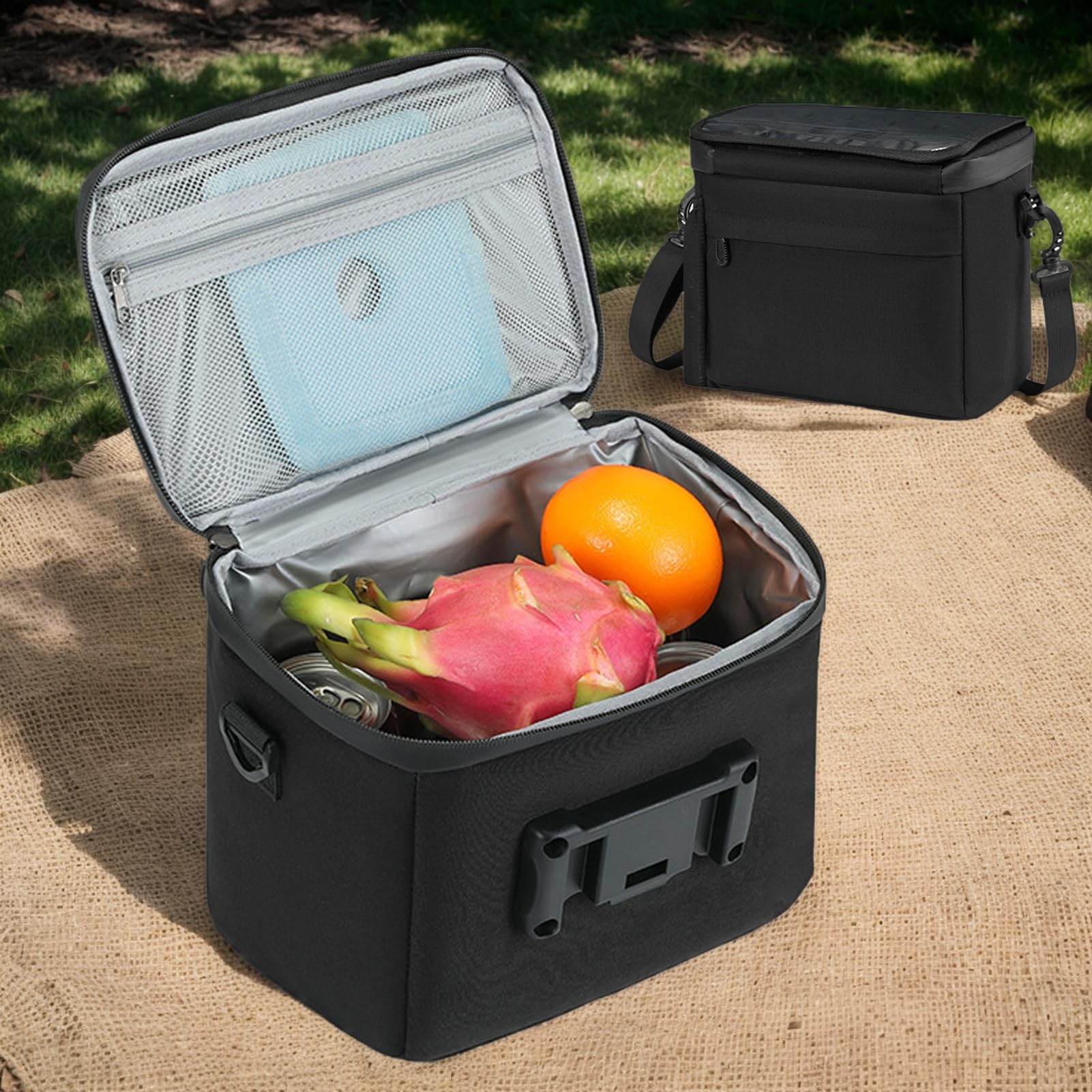 Borsa da manubrio per bicicletta, tasca isotermica per Guidon, portapranzo portatile con isolamento termico, borsa frigo grande capacità per snack, frutta e