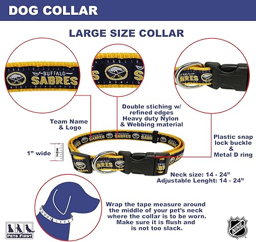 Miniatura 75 de Pets First Collar NHL para perros y gatos. Ajustable, lindo y elegante. ¡El mejor collar para fanáticos del hockey! Anaheim Ducks