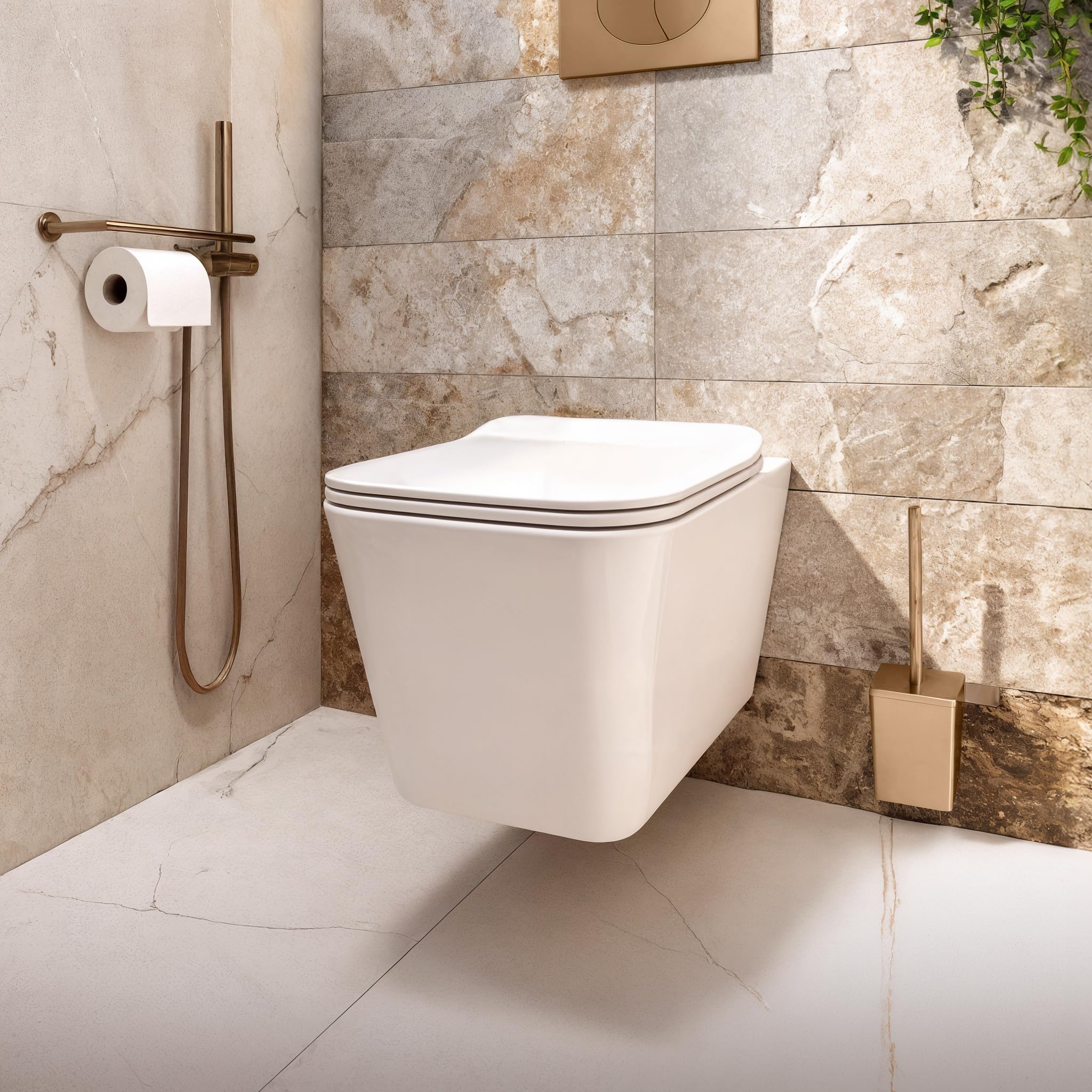 Imprese BILOVEC TWIST – Miska WC wisząca Rimless, Tornado Flush, Slim Soft Close Seat, 52 × 36 cm