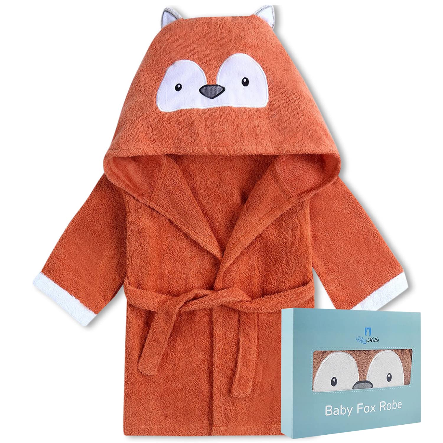 Buy Bluemello Baby Fox Bathrobe Ultra Soft Hooded Robe For Toddlers 0 6 Months Essential Bath Towel For Infants Ideal For Baby Boy Accessories And Newborn Registry Perfect Baby Girl