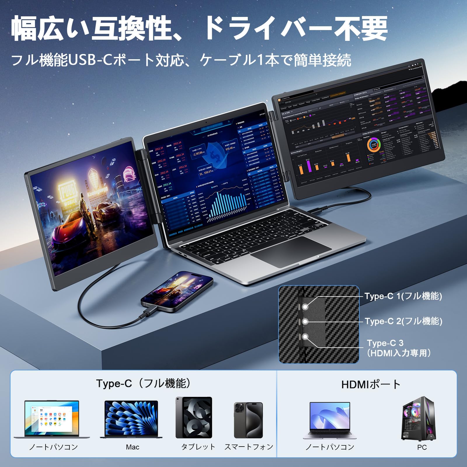 S3　ポータブルパソコンモニター Amazon.co.jp: Laptomo S3ノートパソコン デュアルモニター14インチ