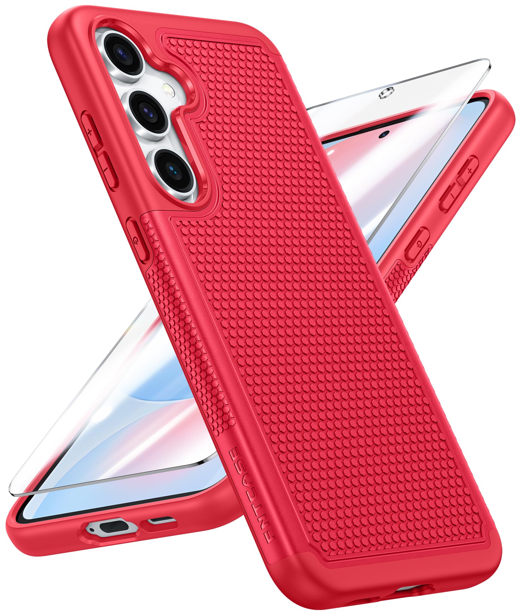 Coque Samsung S24 FE antichoc robuste finition bordeaux haut de gamme FNTCASE