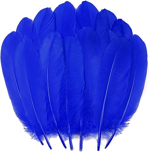 Ballinger Blue Craft - 120 plumas grandes de 6 a 8 pulgadas para manualidades, alas de ángel, atrapasueños y decoración de fiesta de boda